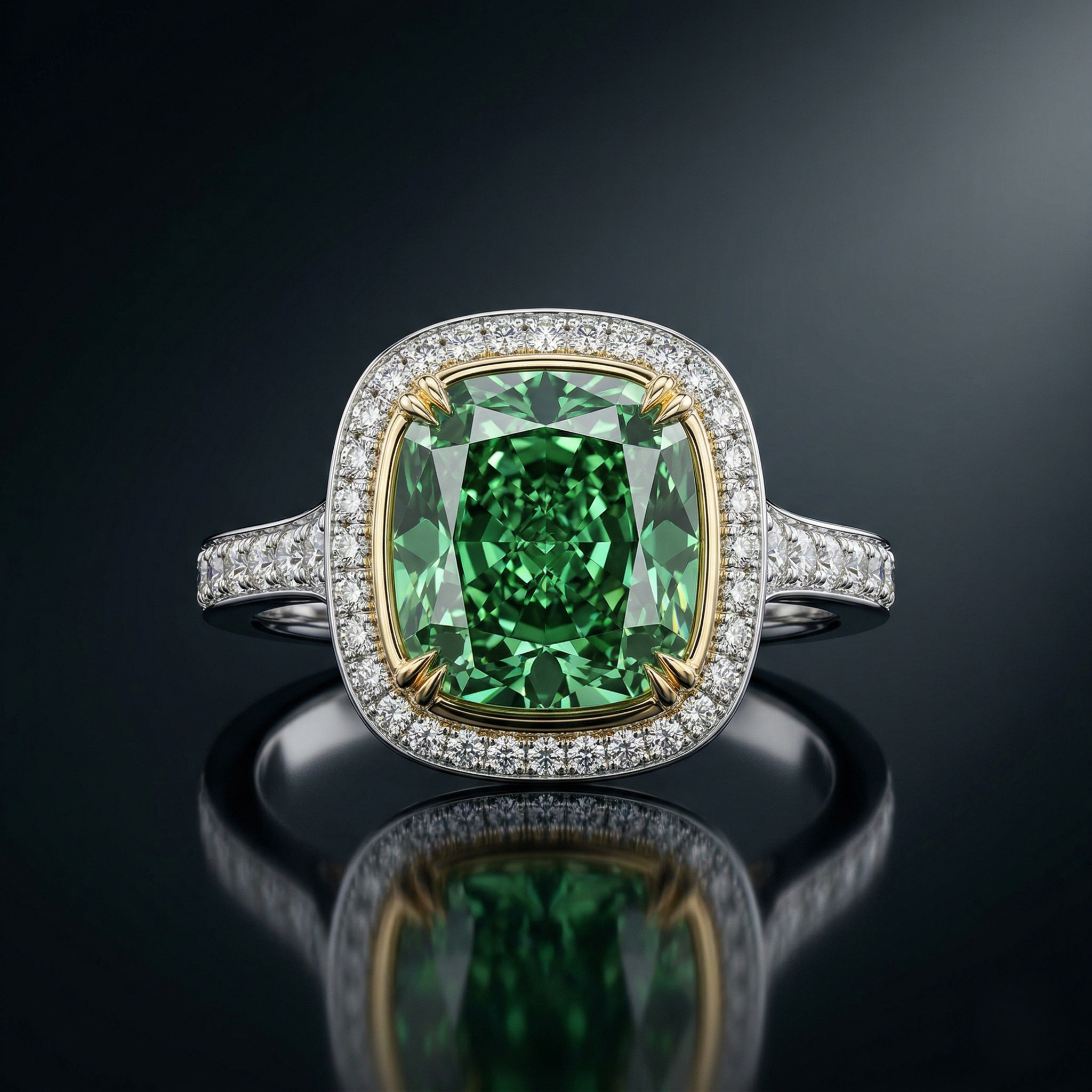 MIYA VISUALS Green Diamond Ring